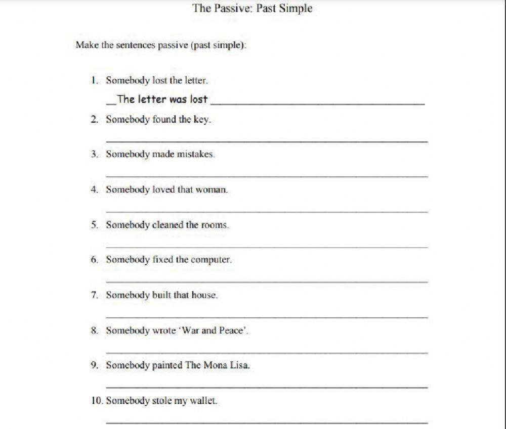 Past Perfect & Passive Voice