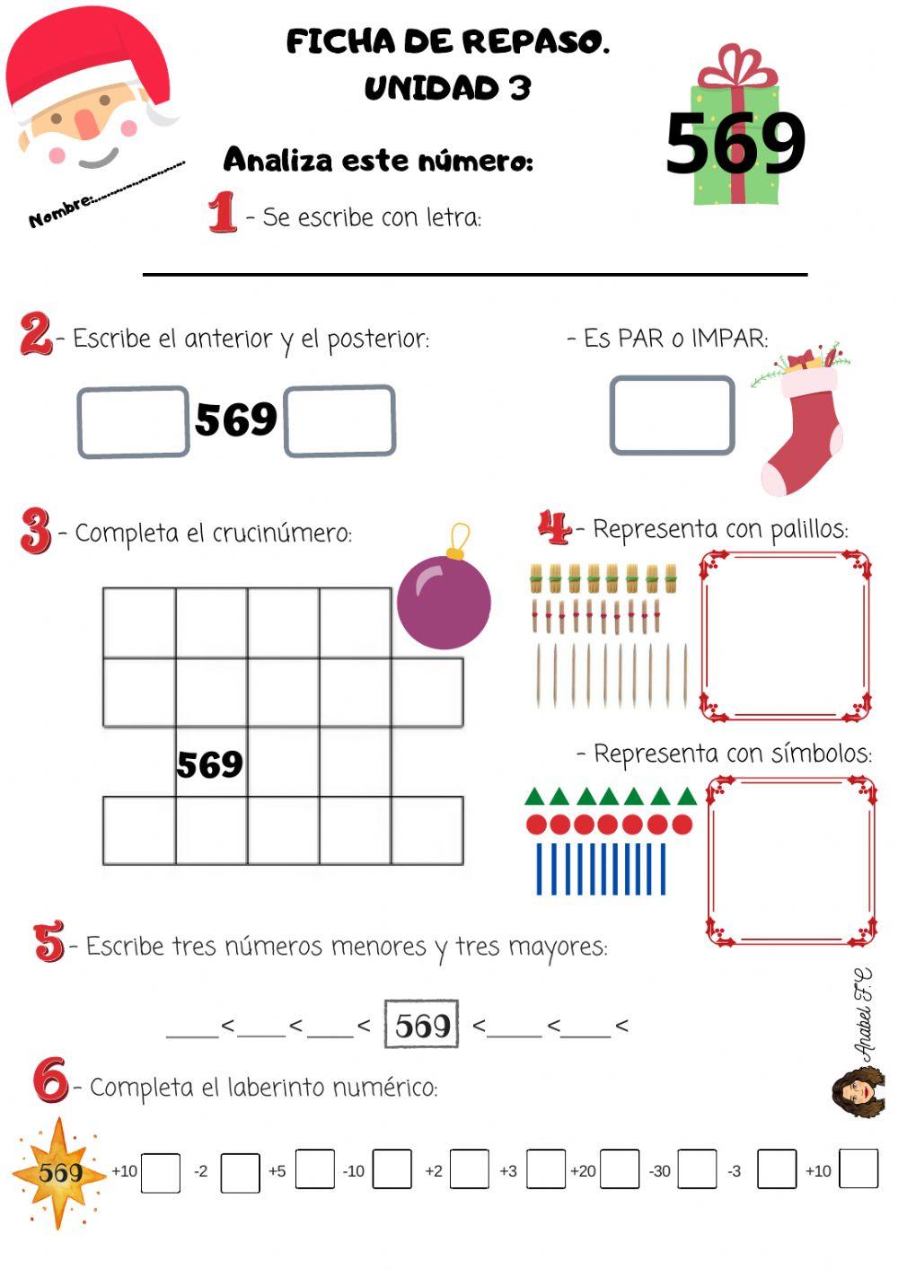 Repaso tabla del 2 y numeración