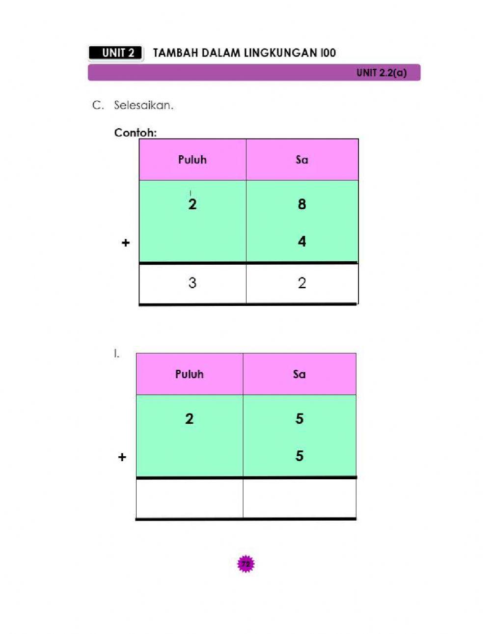 Tambah lingkungan 100 Dengan Kumpul Semula - part 1
