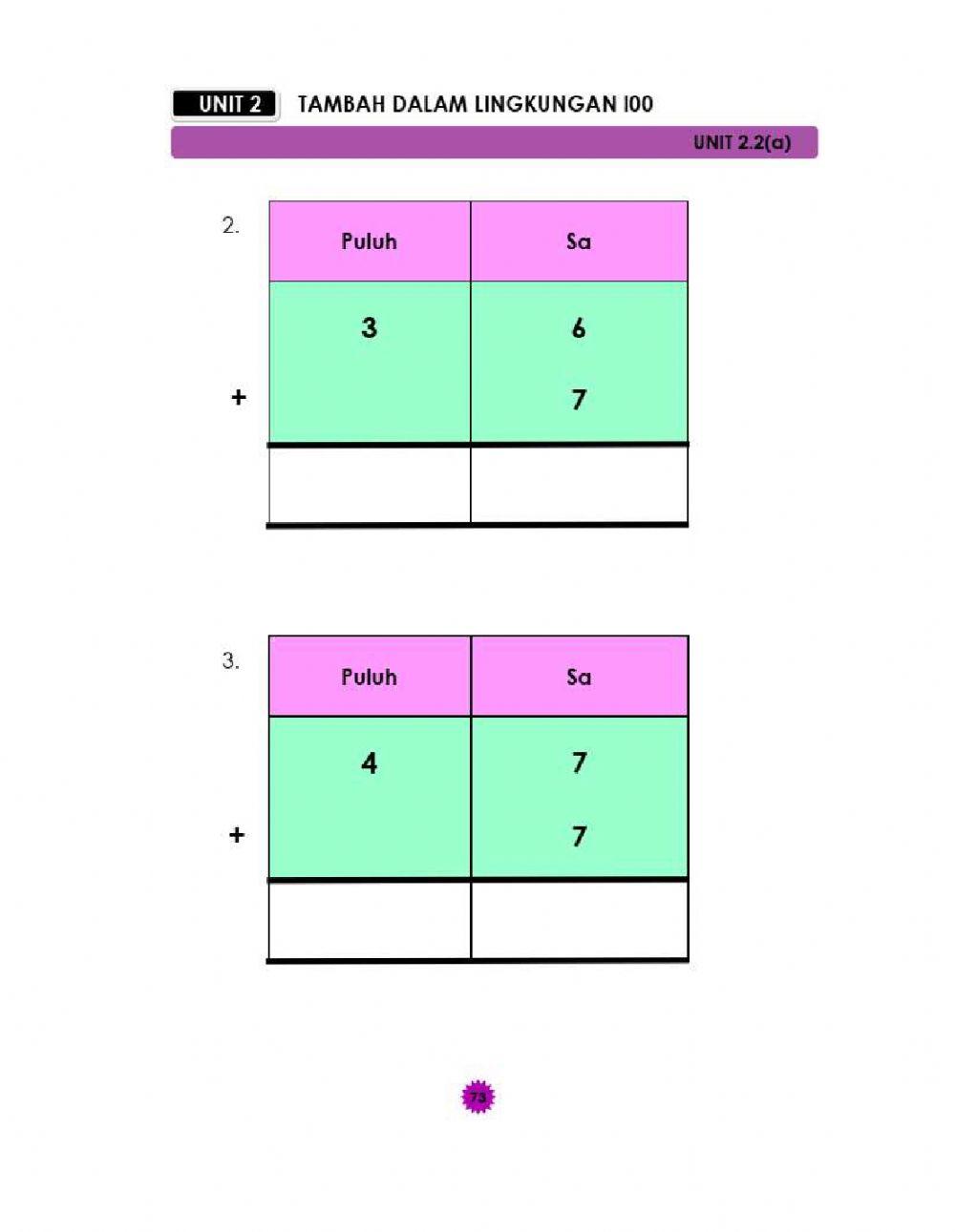 Tambah lingkungan 100 Dengan Kumpul Semula - part 1