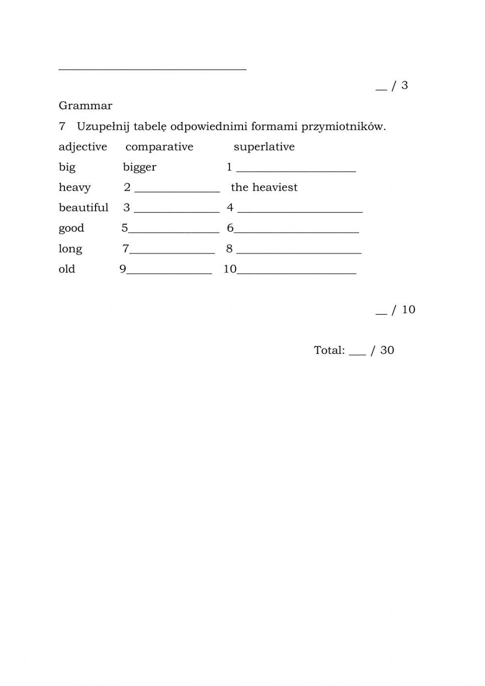 Brainy 5 Unit 3 Test C Dostosowanie wymagań.
