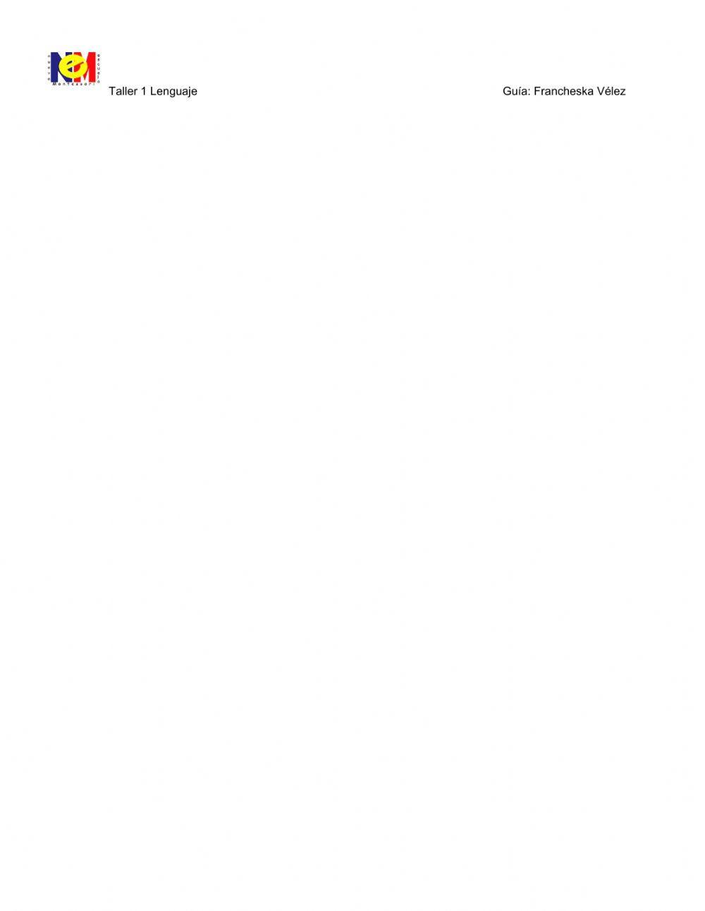 Verbos signo gramatical Montessori