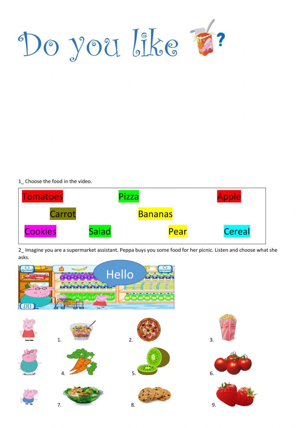 Peppa at the supermarket