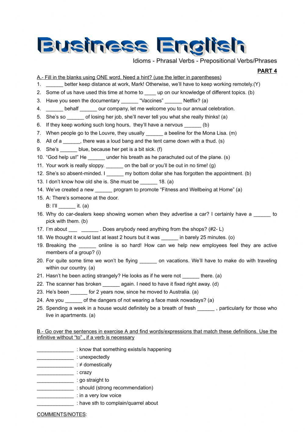 Business English Ph Verbs and Others - 4