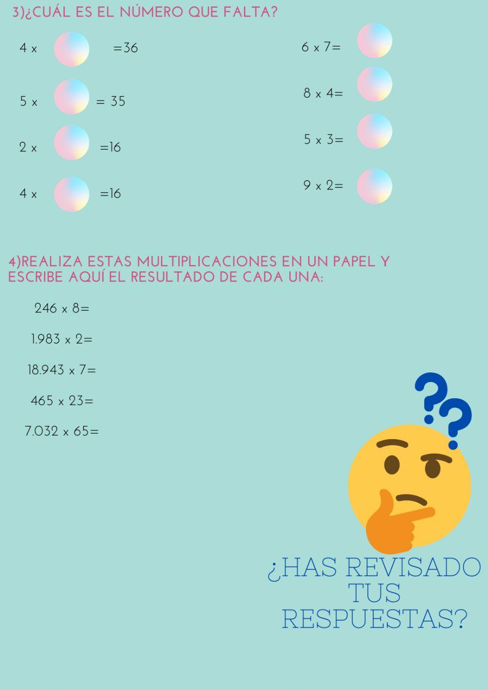 REPASO MATEMÁTICAS 4º EP: números romanos, aproximación y multiplicaciones