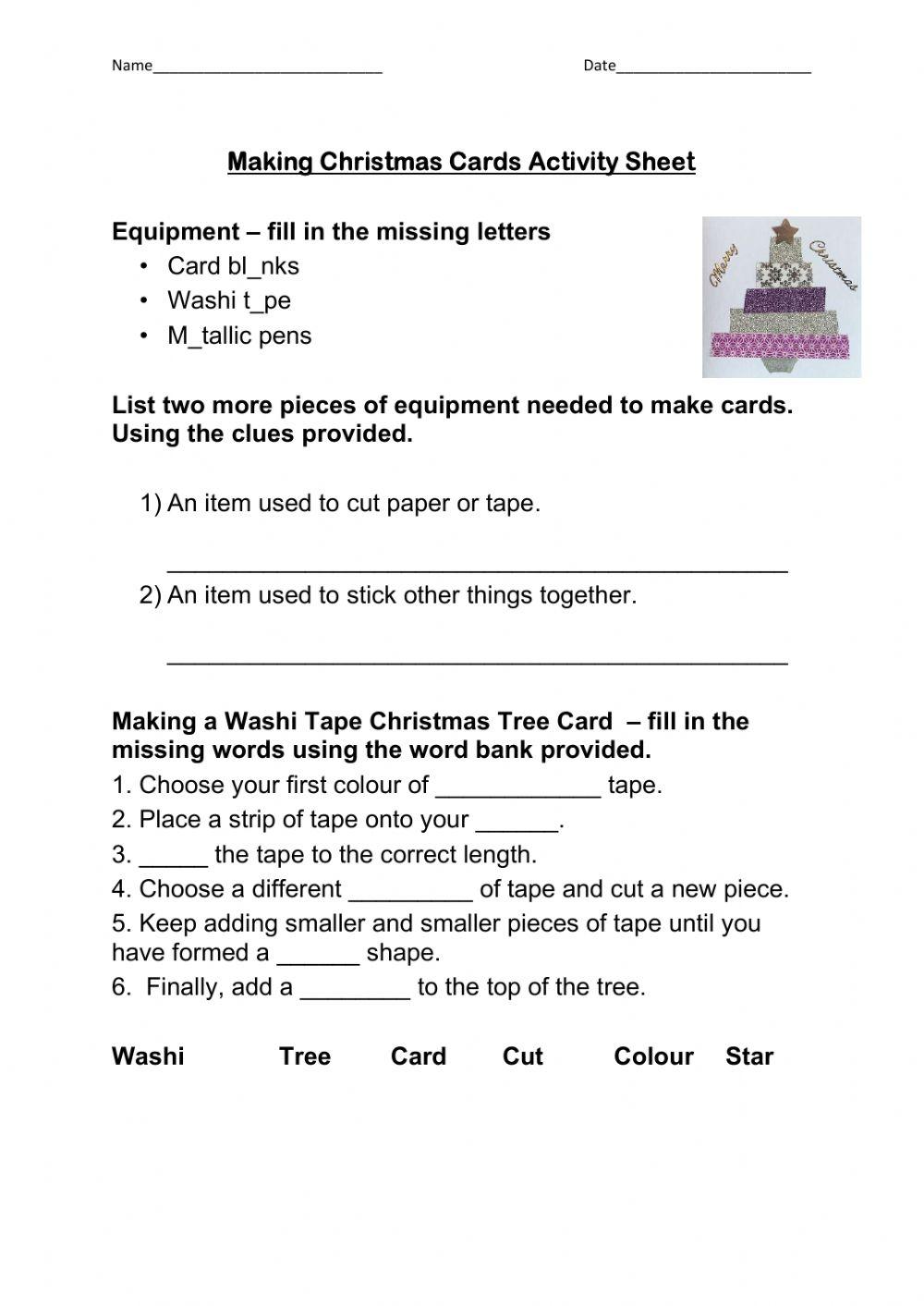 Making Washi Tape Christmas Tree Cards