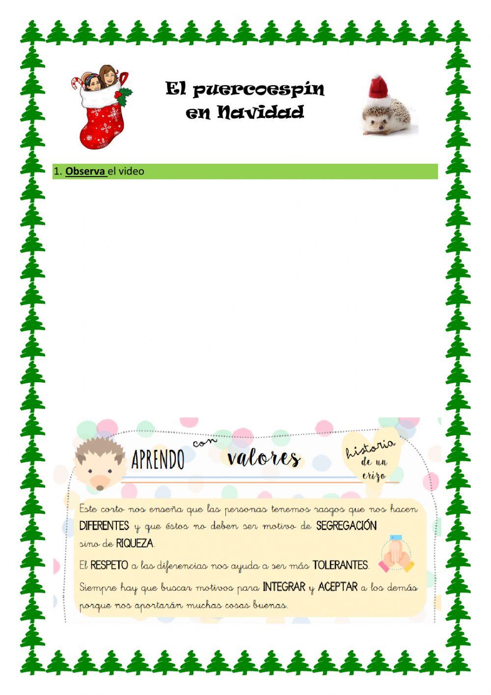 El puercoespín en Navidad