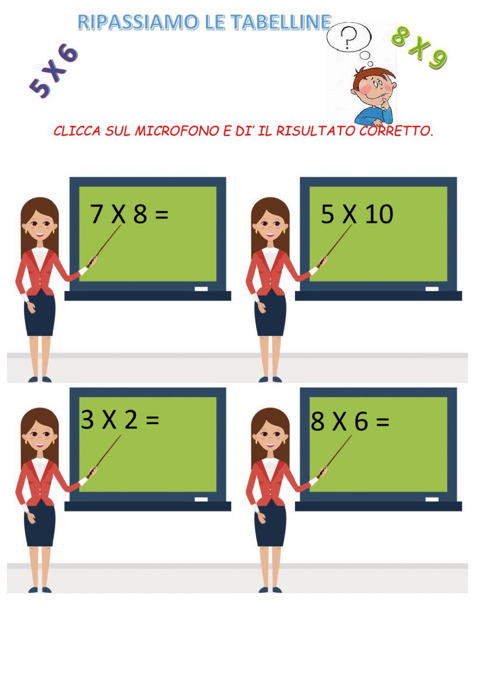 Ripasso tabelline 3 Ripasso tabelline 3