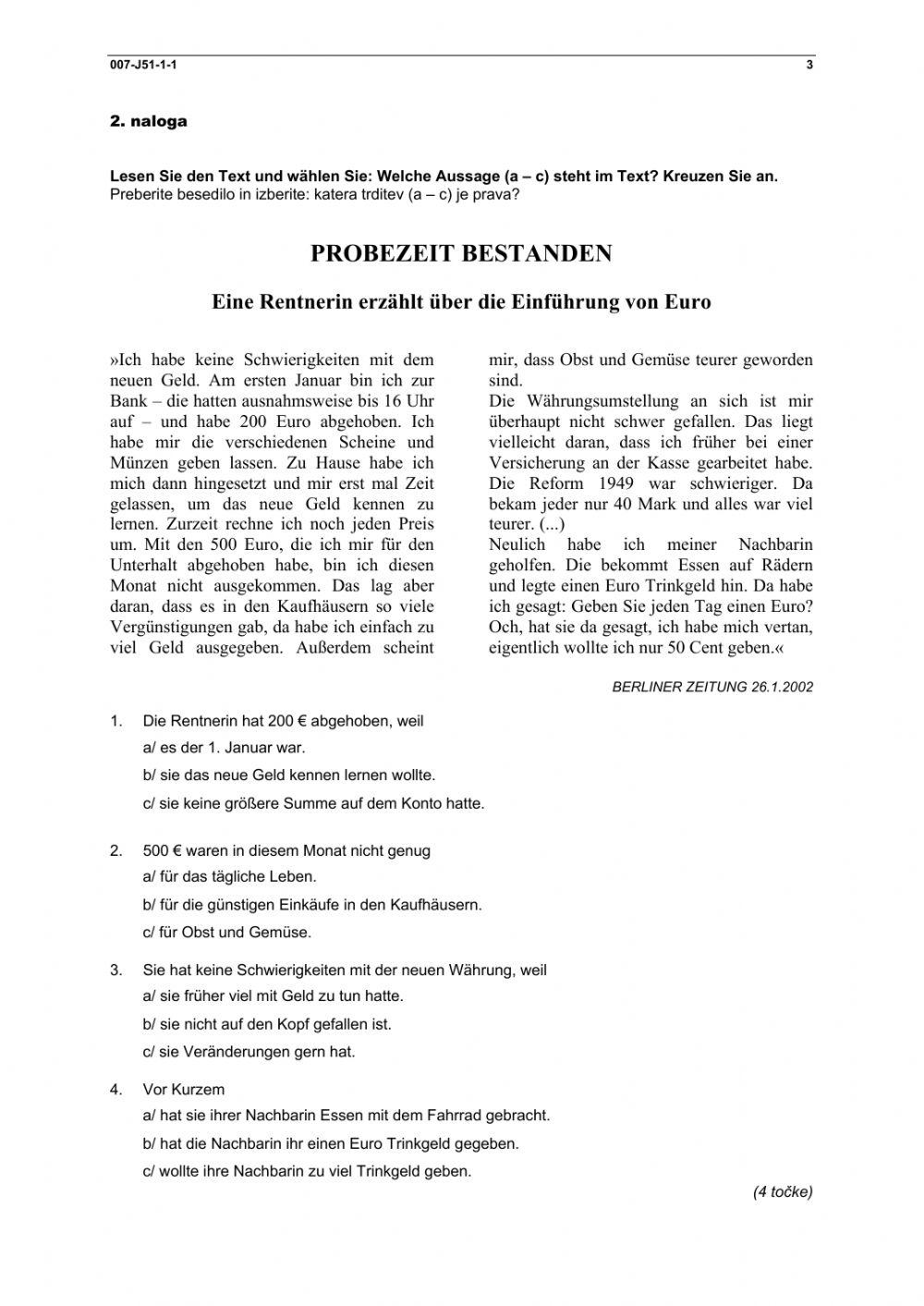 Nemščina osnovna raven