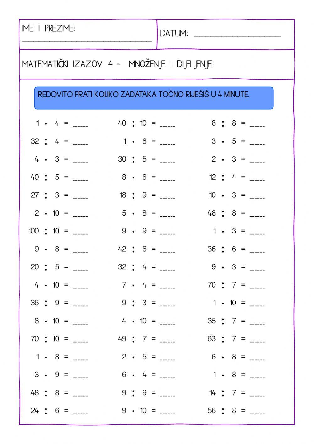 Množenje i dijeljenje