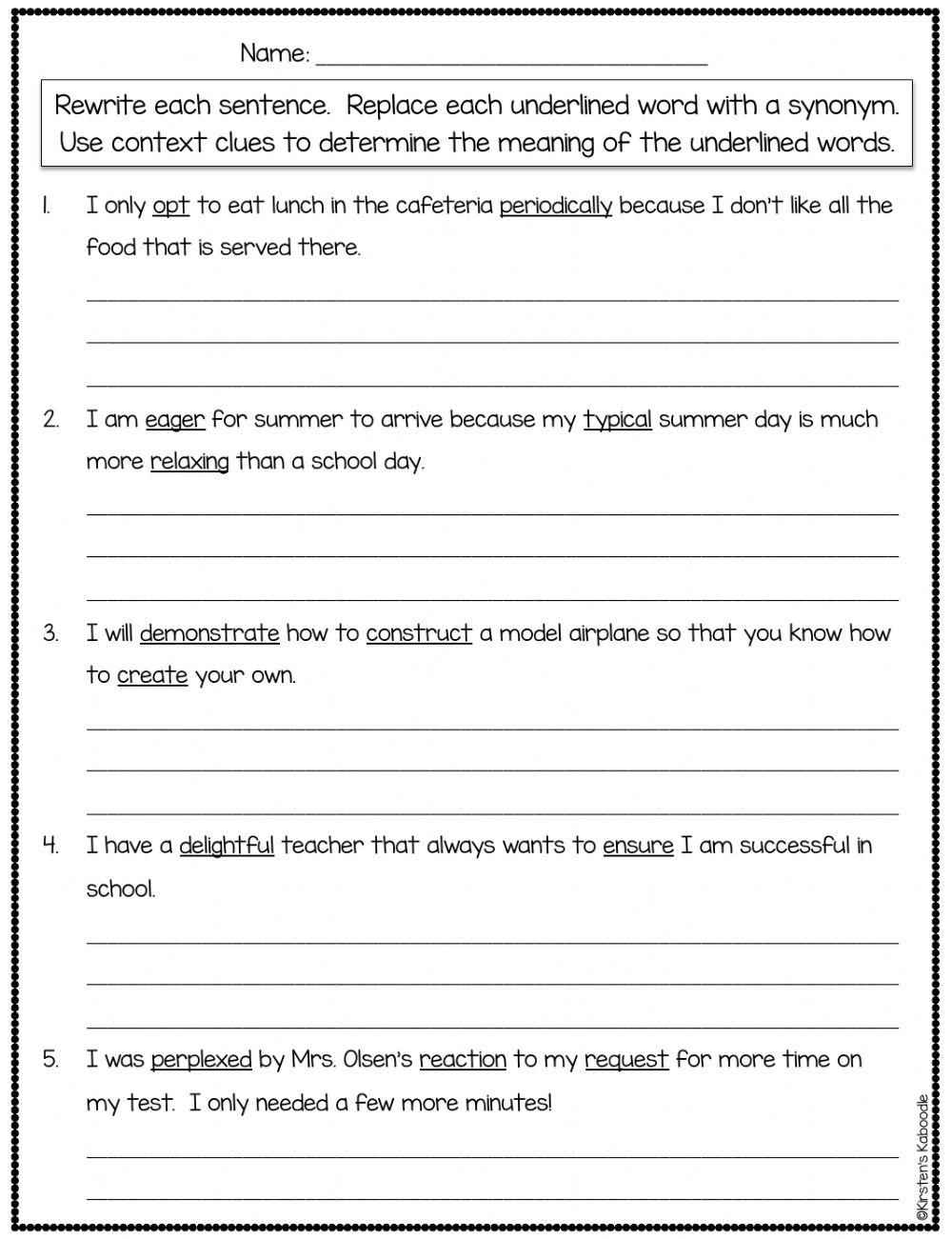 Synonms and Antonyms