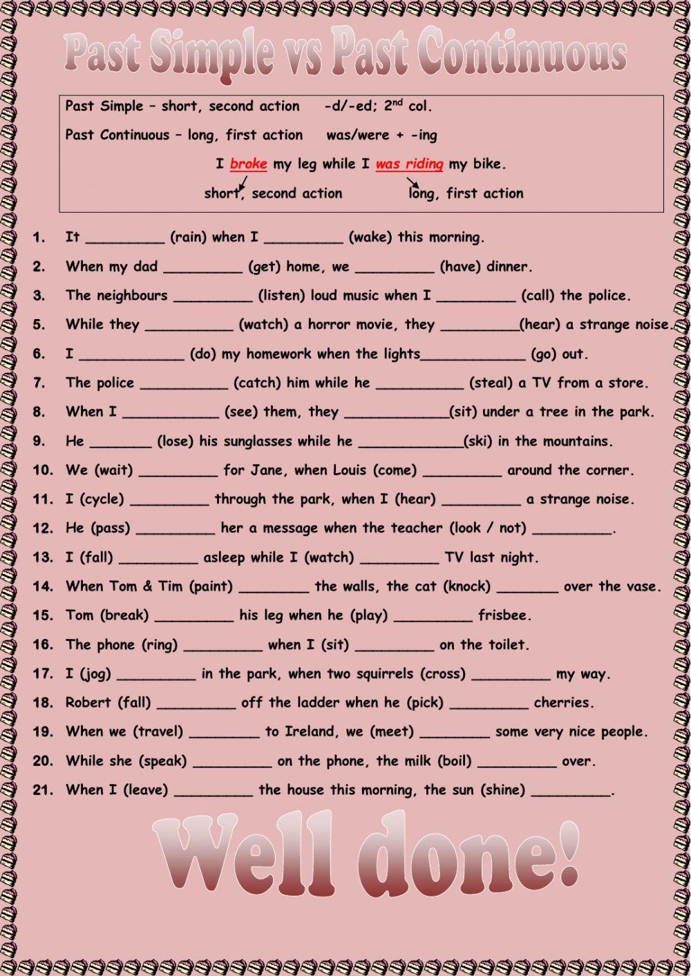 Past Simple vs Past Continuous