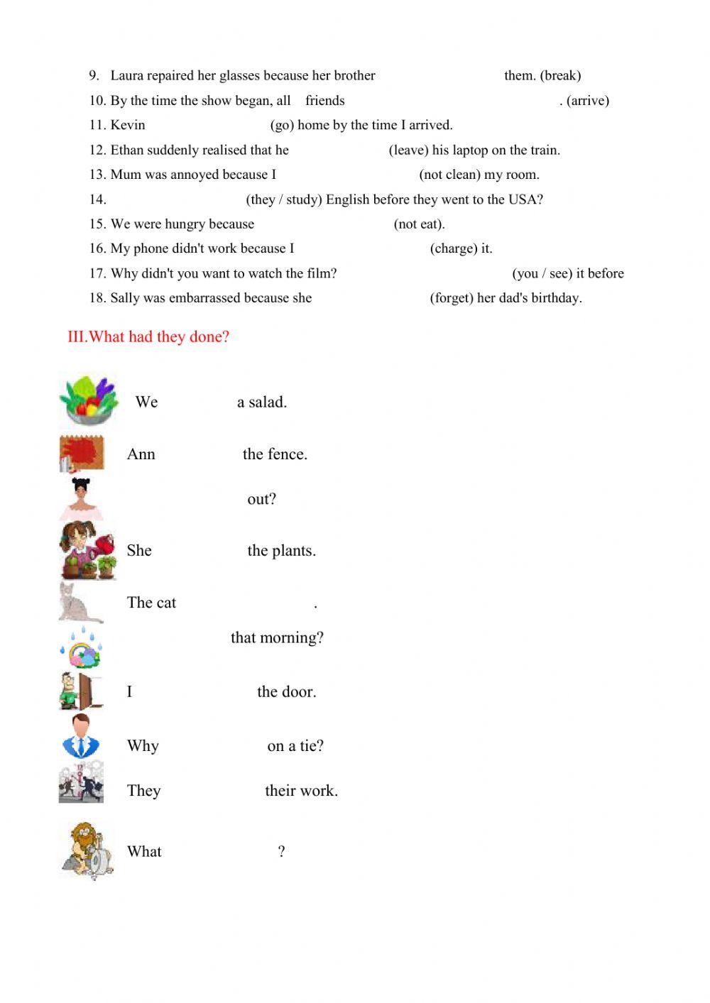Past Perfect Tense