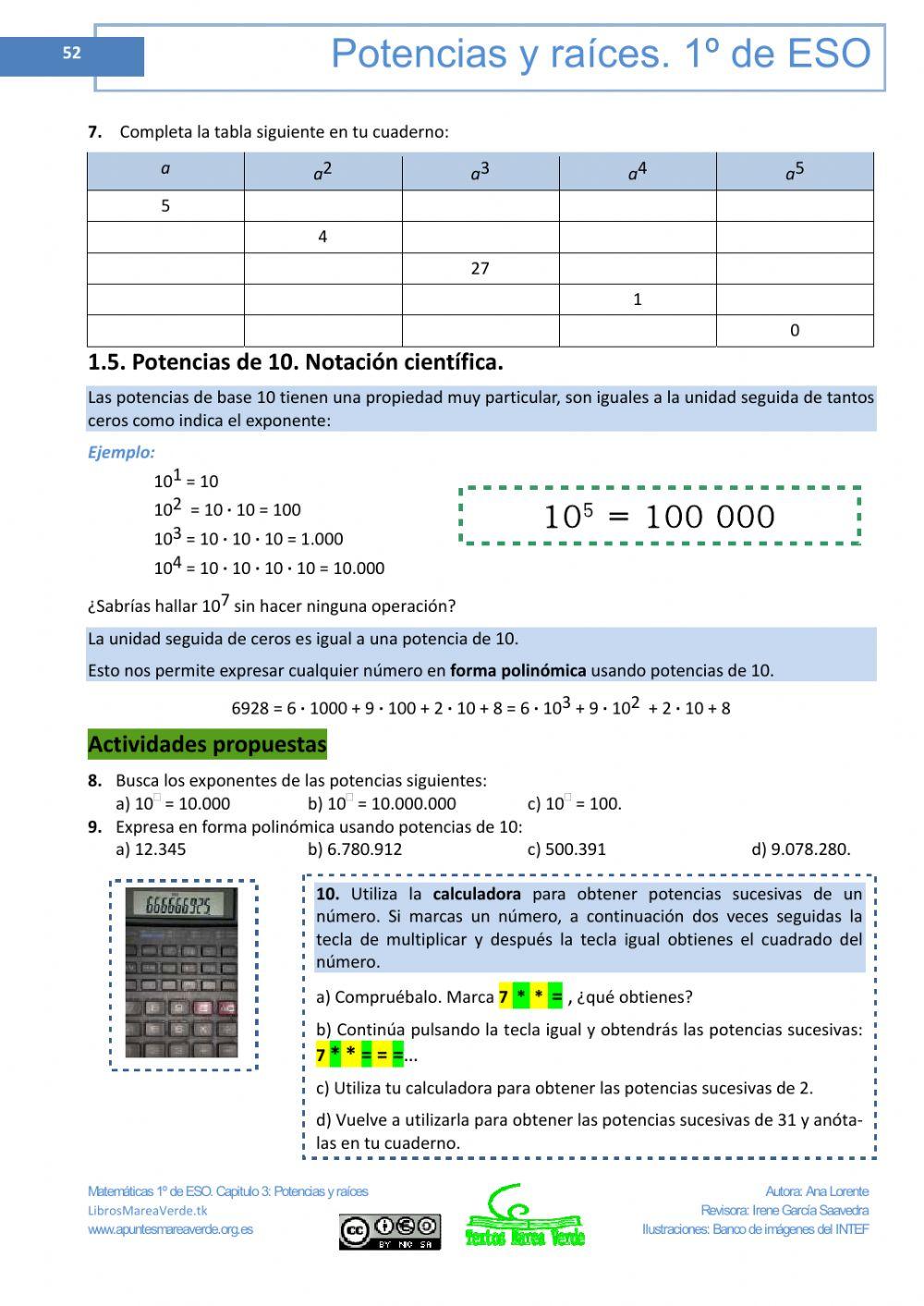 Tema POTENCIAS Apuntes Marea Verde