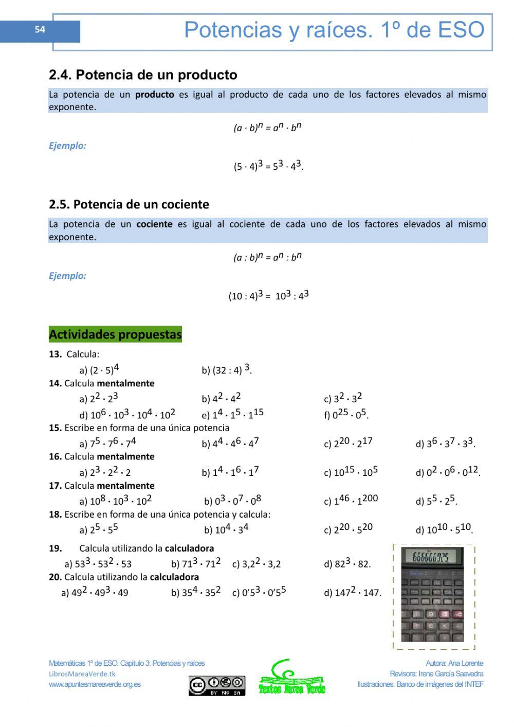 Tema POTENCIAS Apuntes Marea Verde