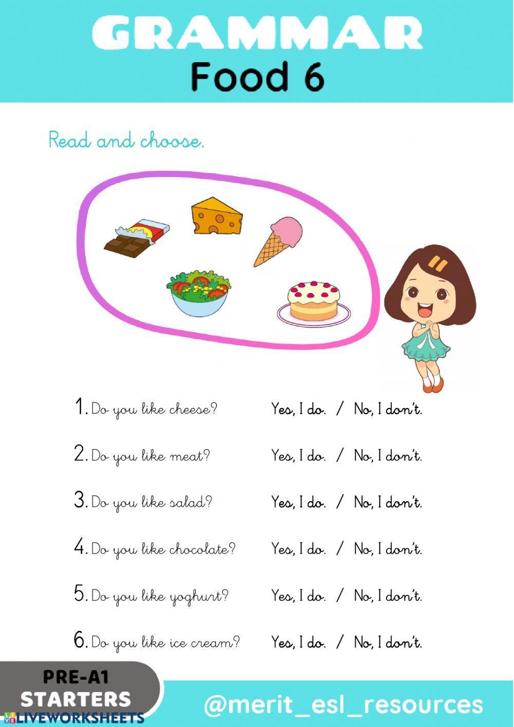 Food - Read and choose