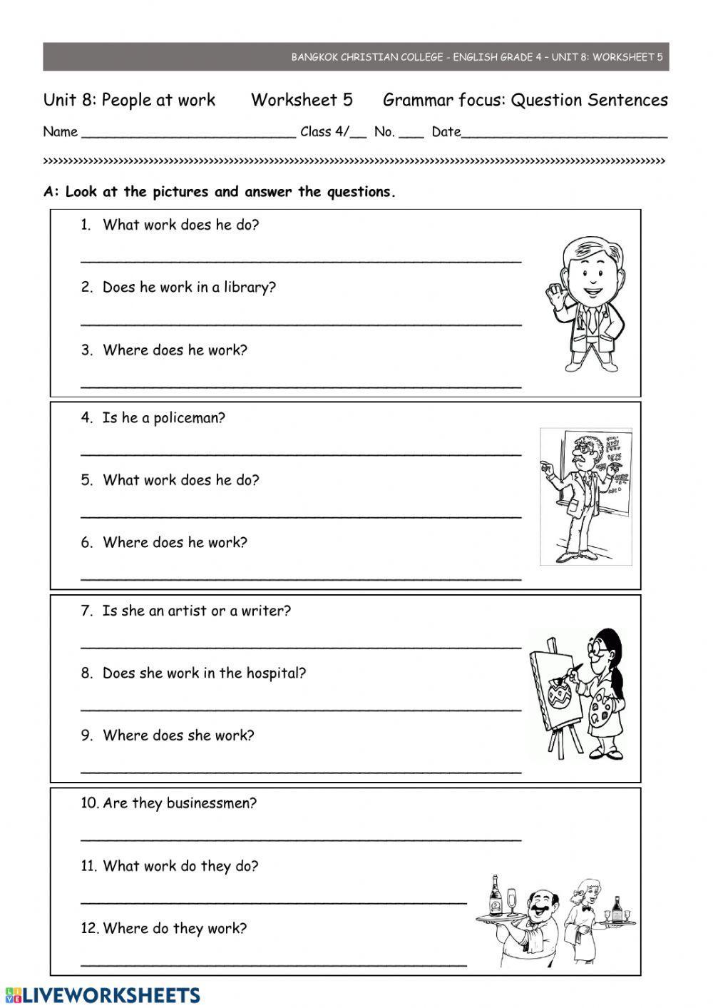 People and their work place