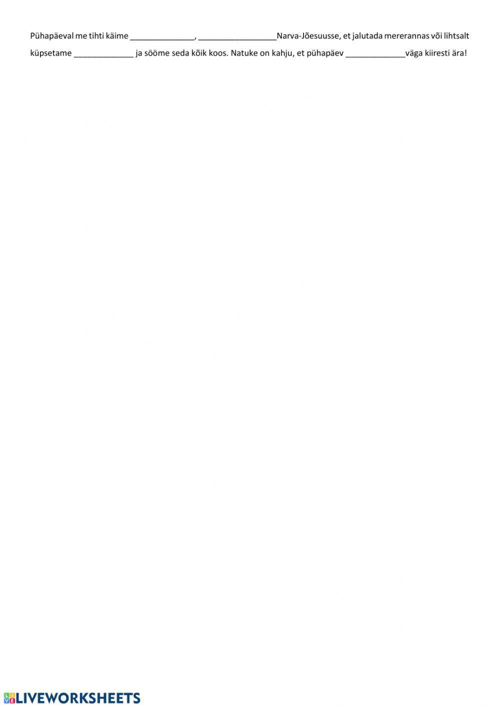 Koolipäev puhkepäeva vastu