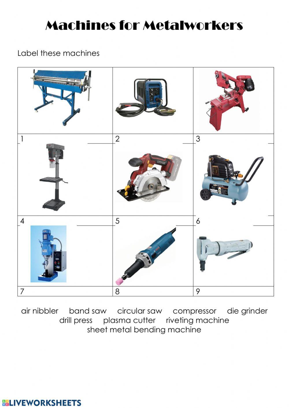 Machines for metalworkers