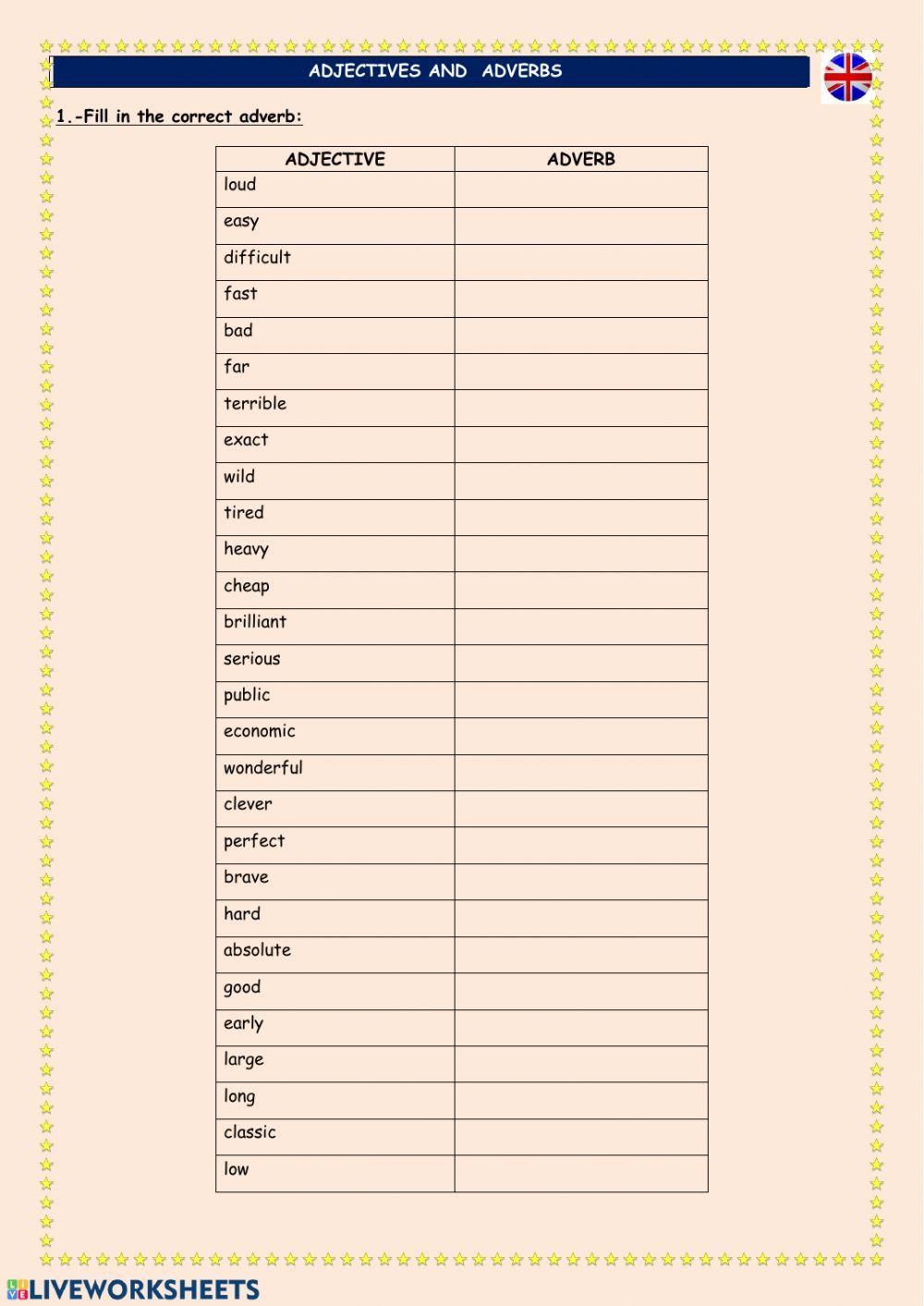 Adjectives and adverbs