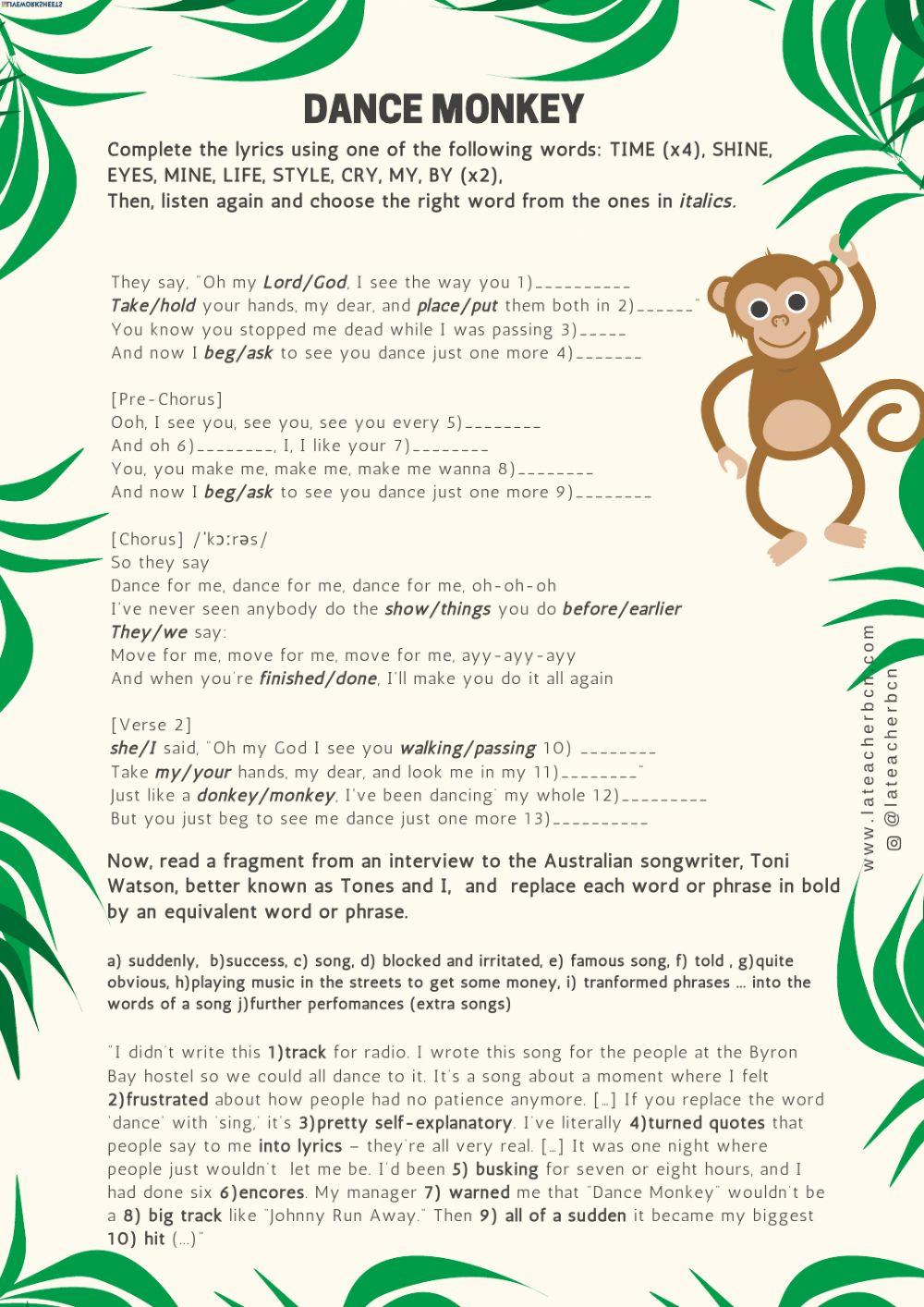 Dance Monkey - Tones and I PDF