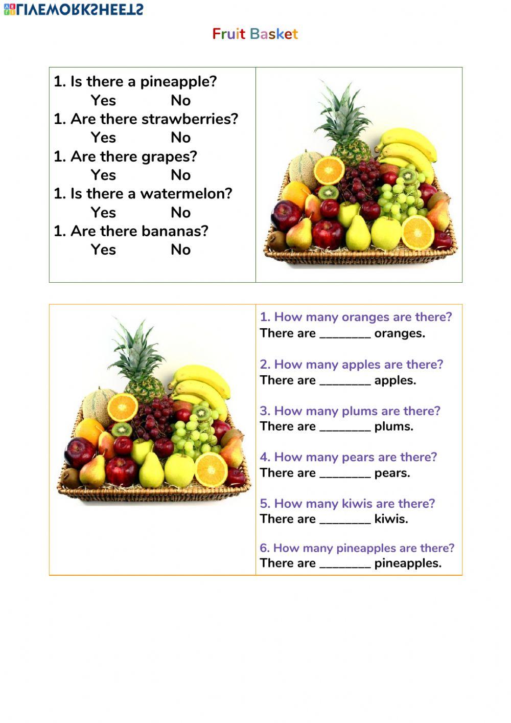 Fruit Counting Numbers