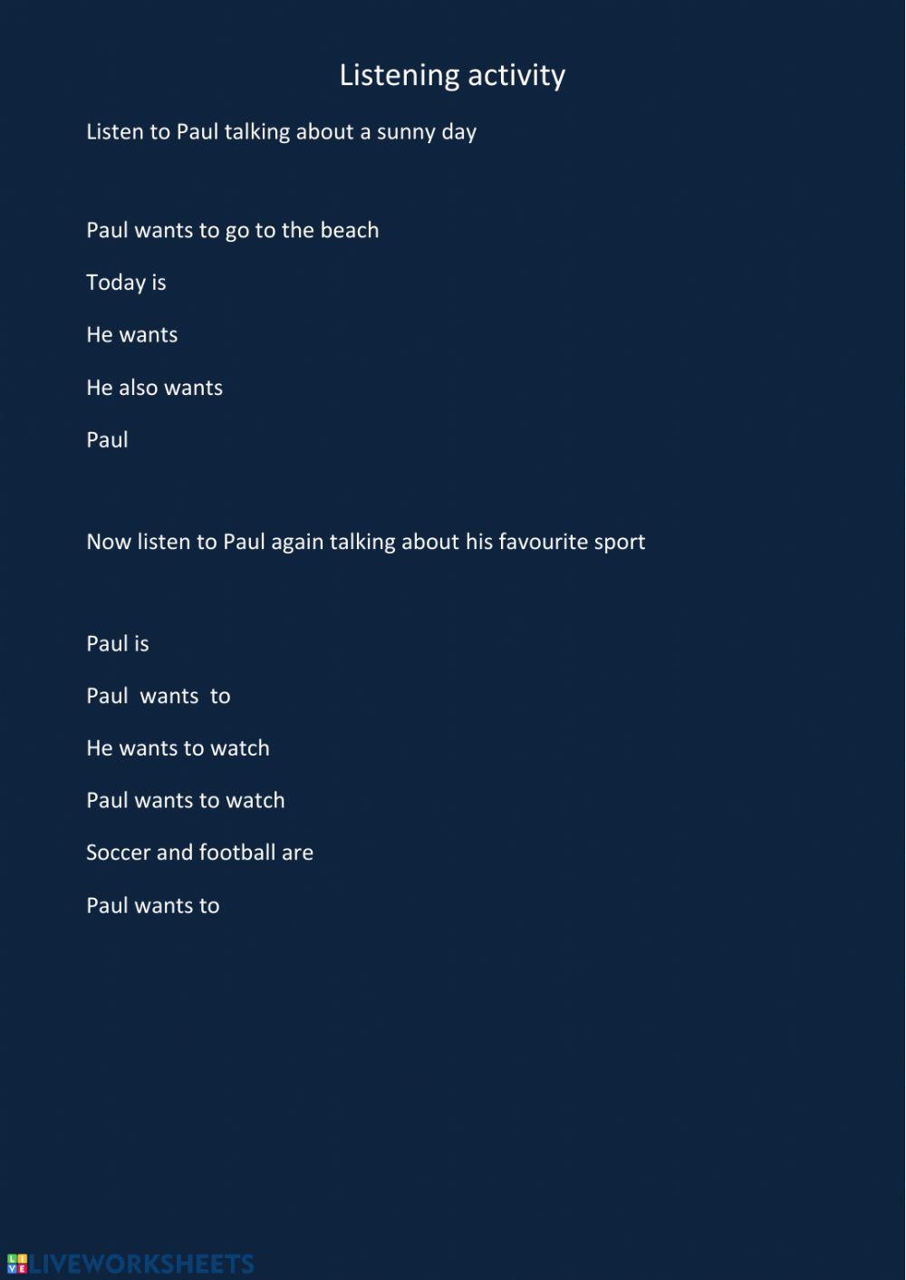 listening activities