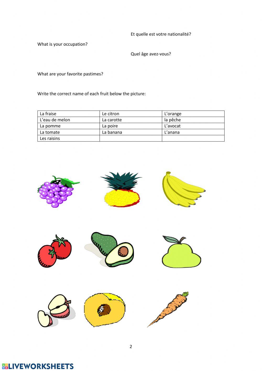 Compréhension et vocabulaire