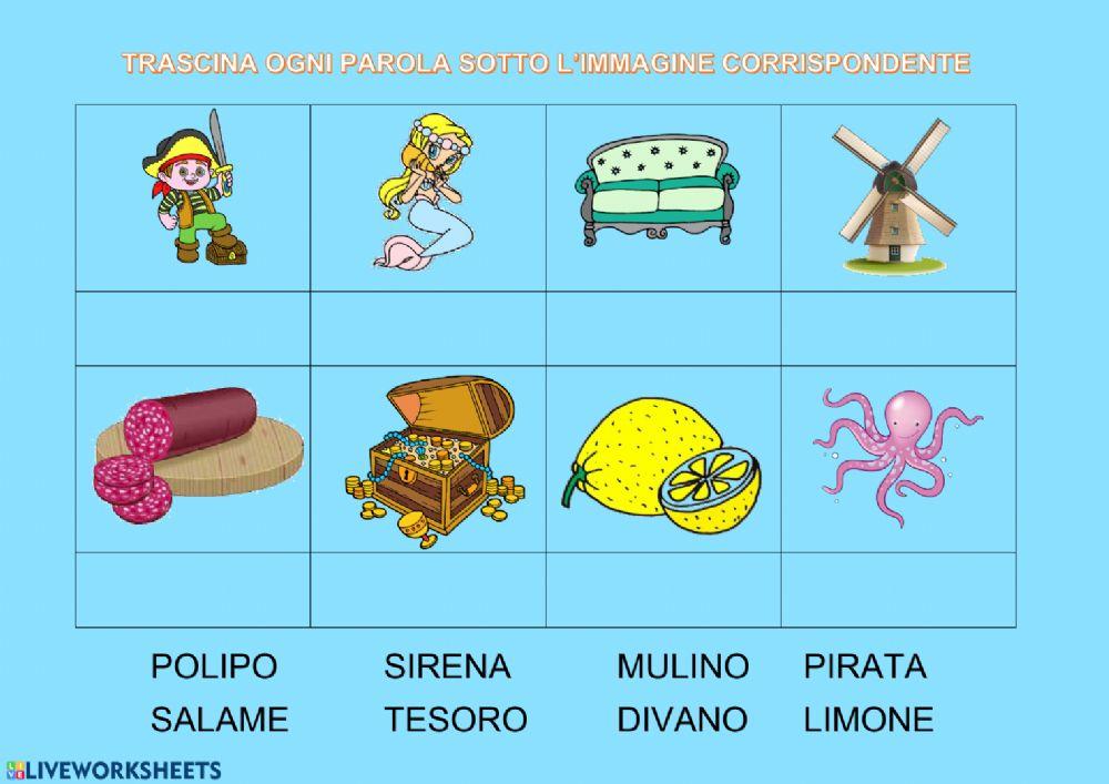 Trascina i cartellini