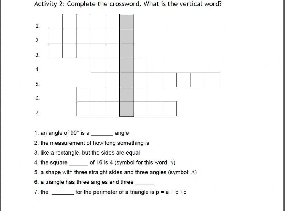 Geometry crossword 59656 Zamira Dzgoeva Live