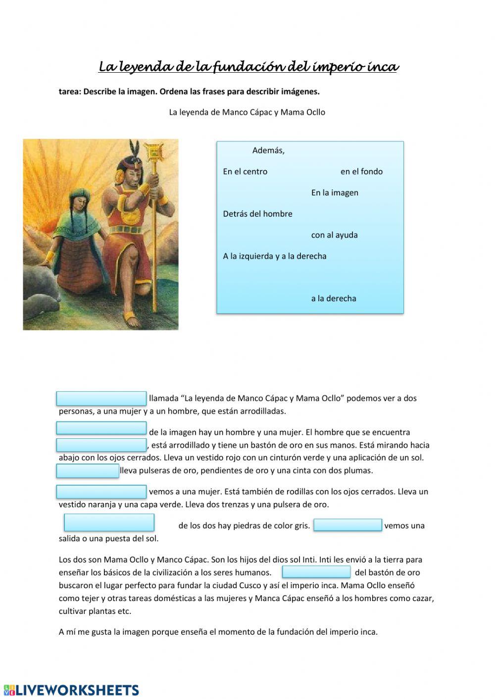 La leyenda de Mama Ocllo y Manco Cápac