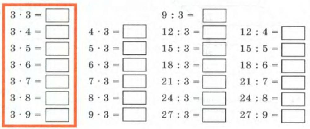 Таблица умножения на 3 worksheet | Live Worksheets
