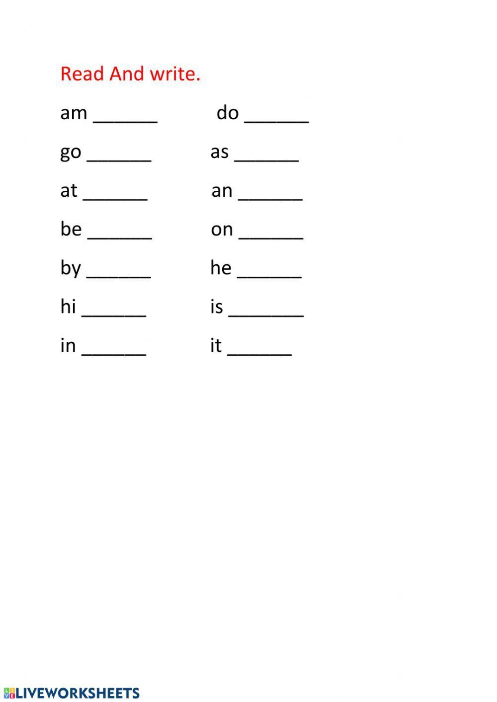 A tw Spelling List Worksheets