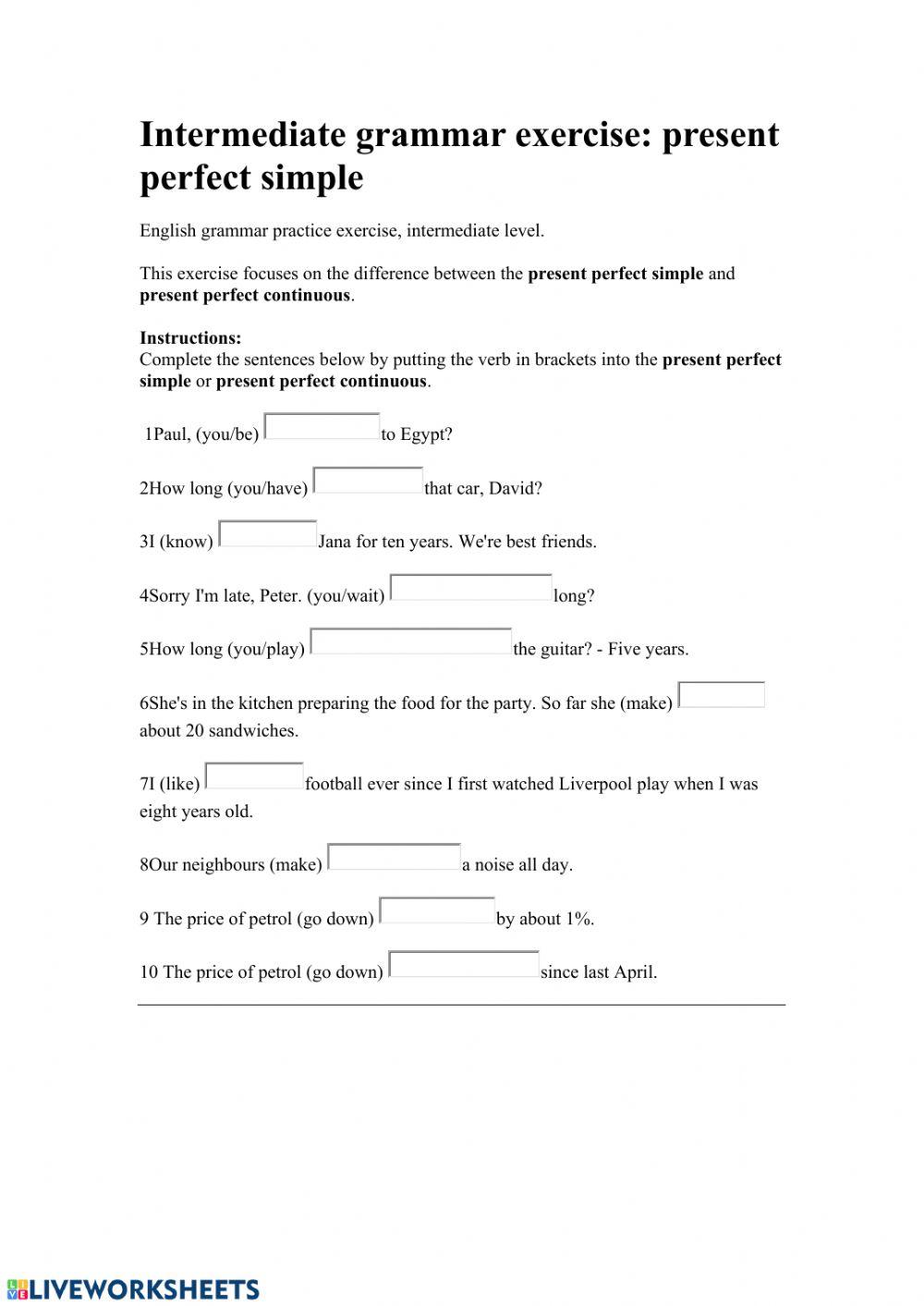 Present Perfect VS Present Perfect Continuous