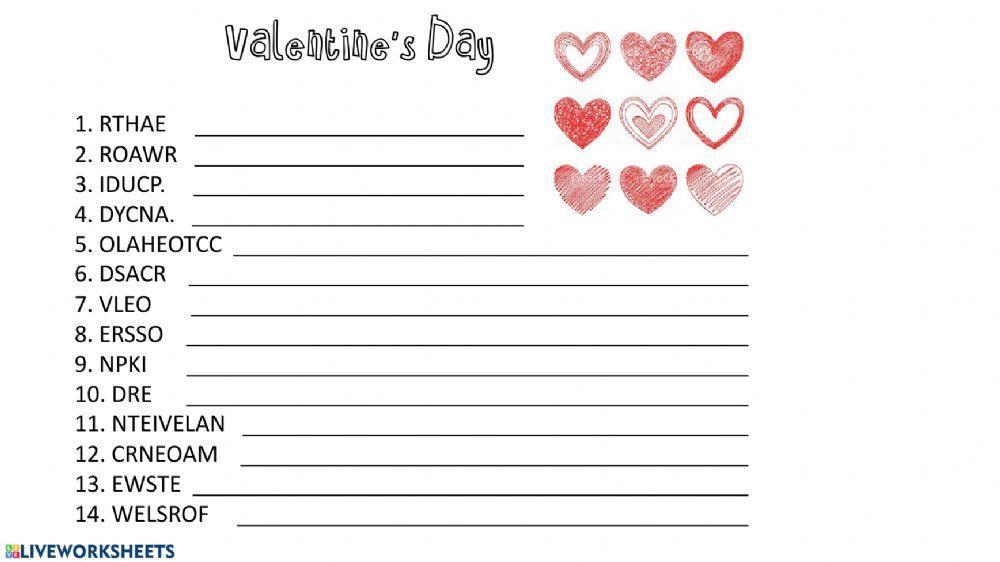 Valentine's Day Scramble