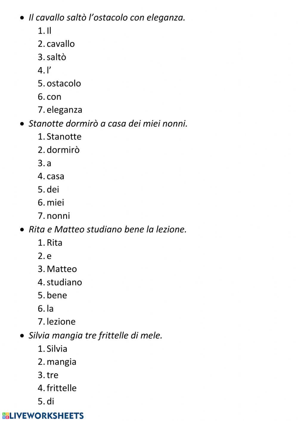 Verbo, nome, qualità o articolo?