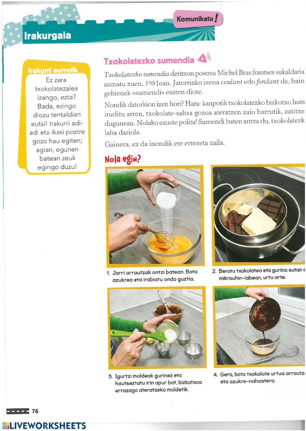 Euskara ulermena, denok sukaldera