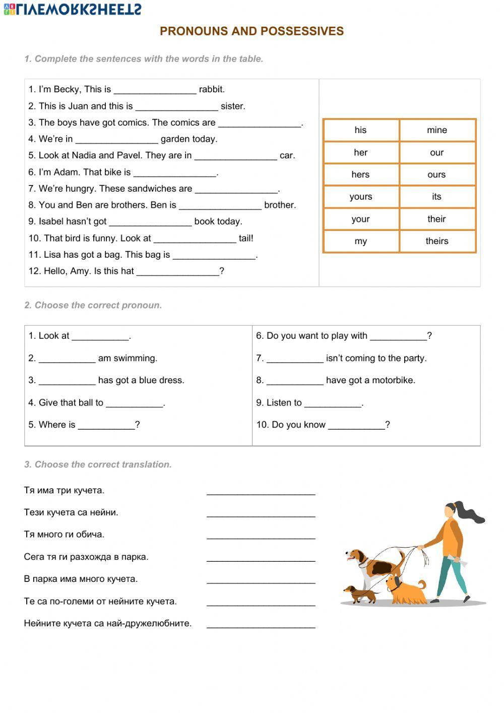 Pronouns and Possessives