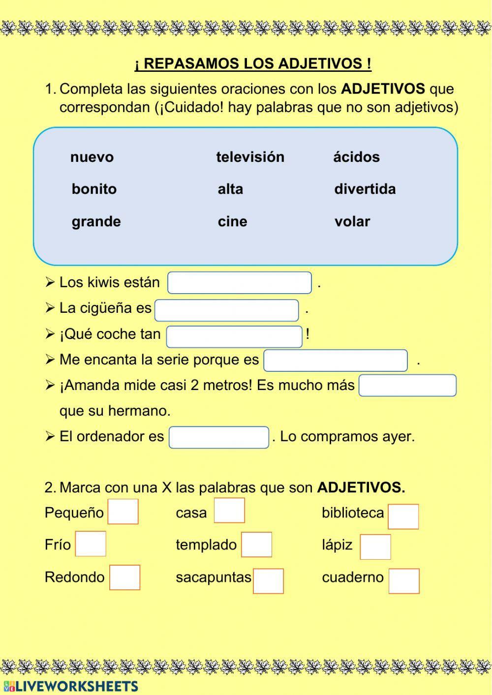 Adjetivos Adjetivos