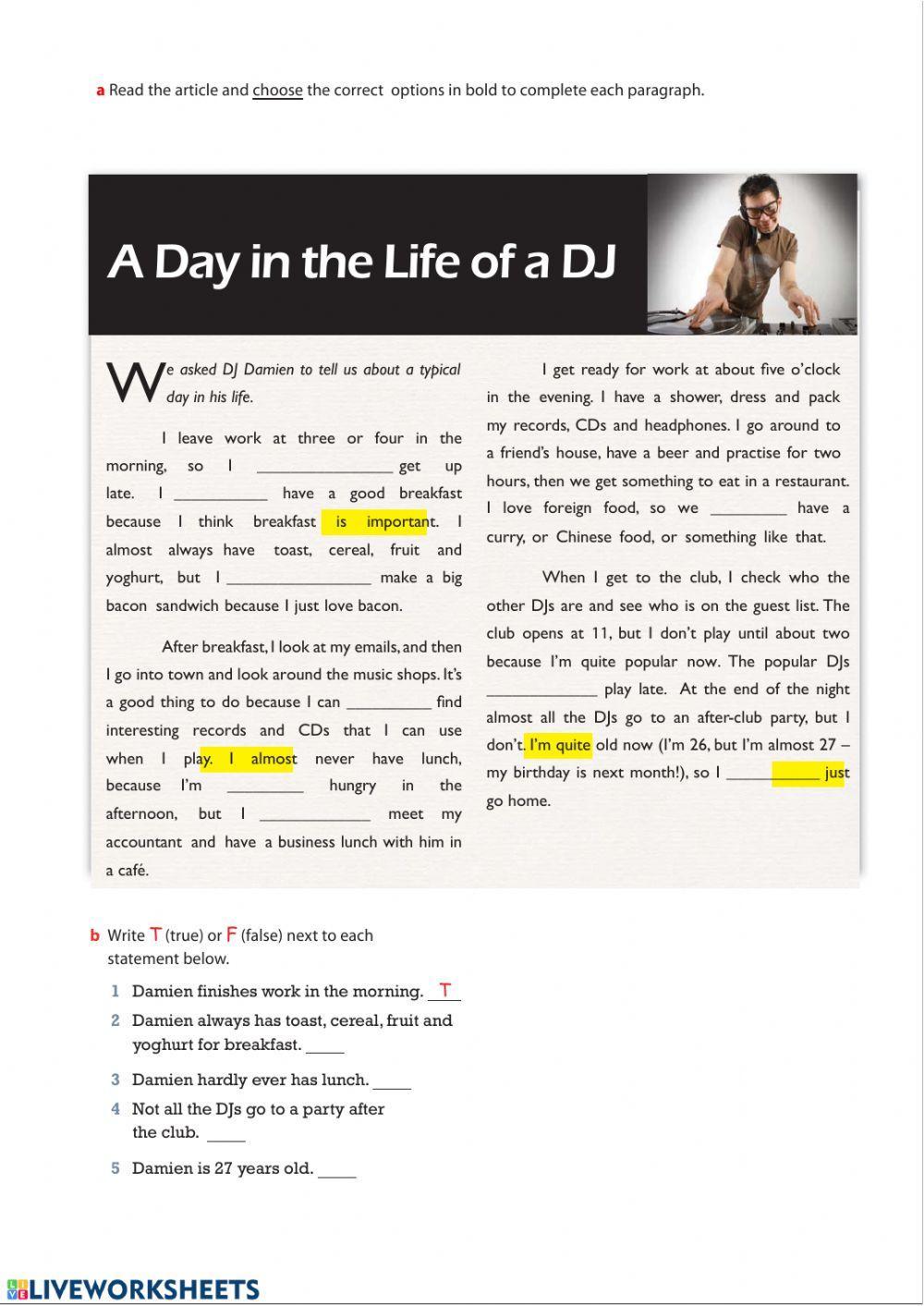 A day in a life of a DJ