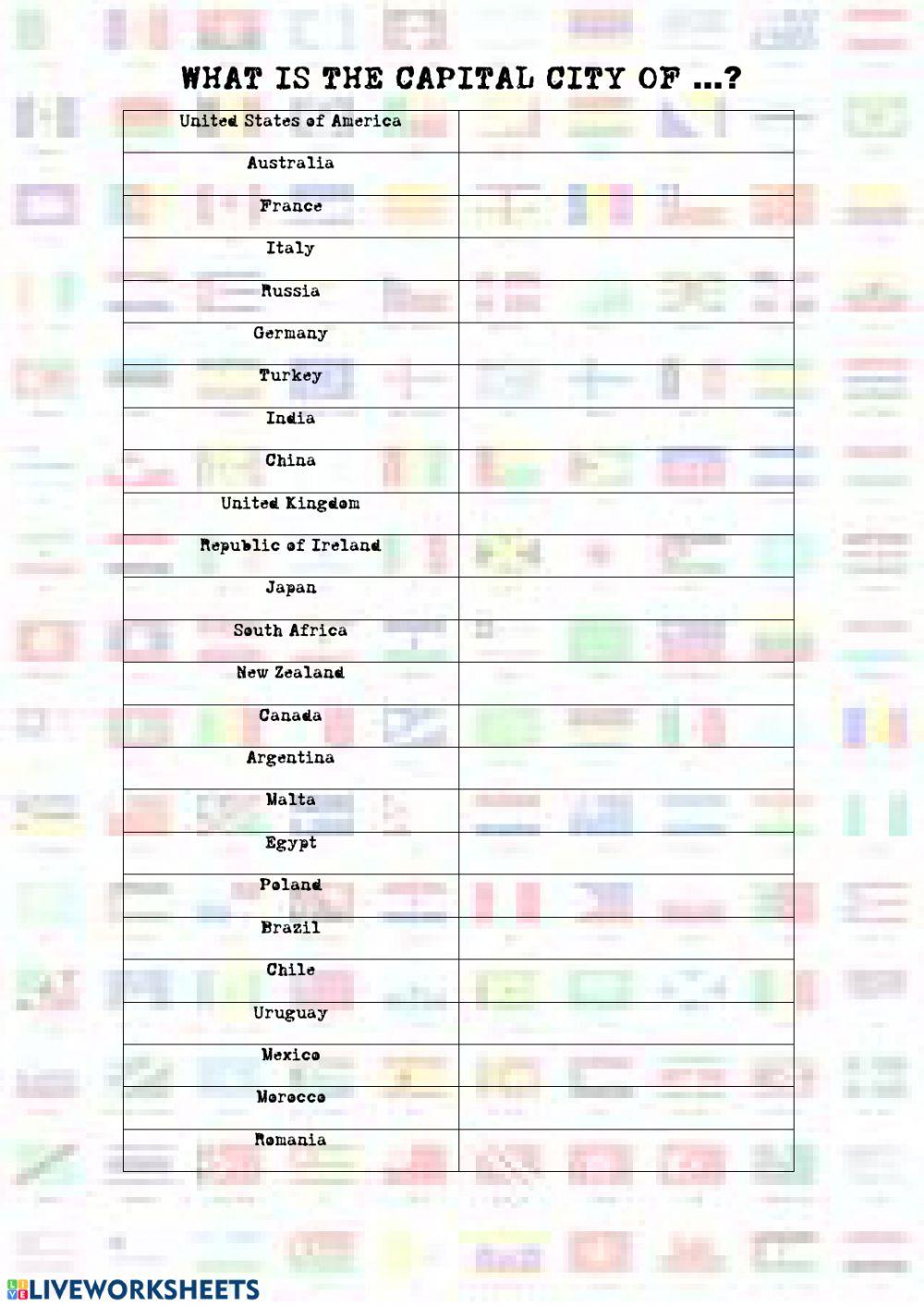 What is the capital city 1404 | teacherlauraurbano