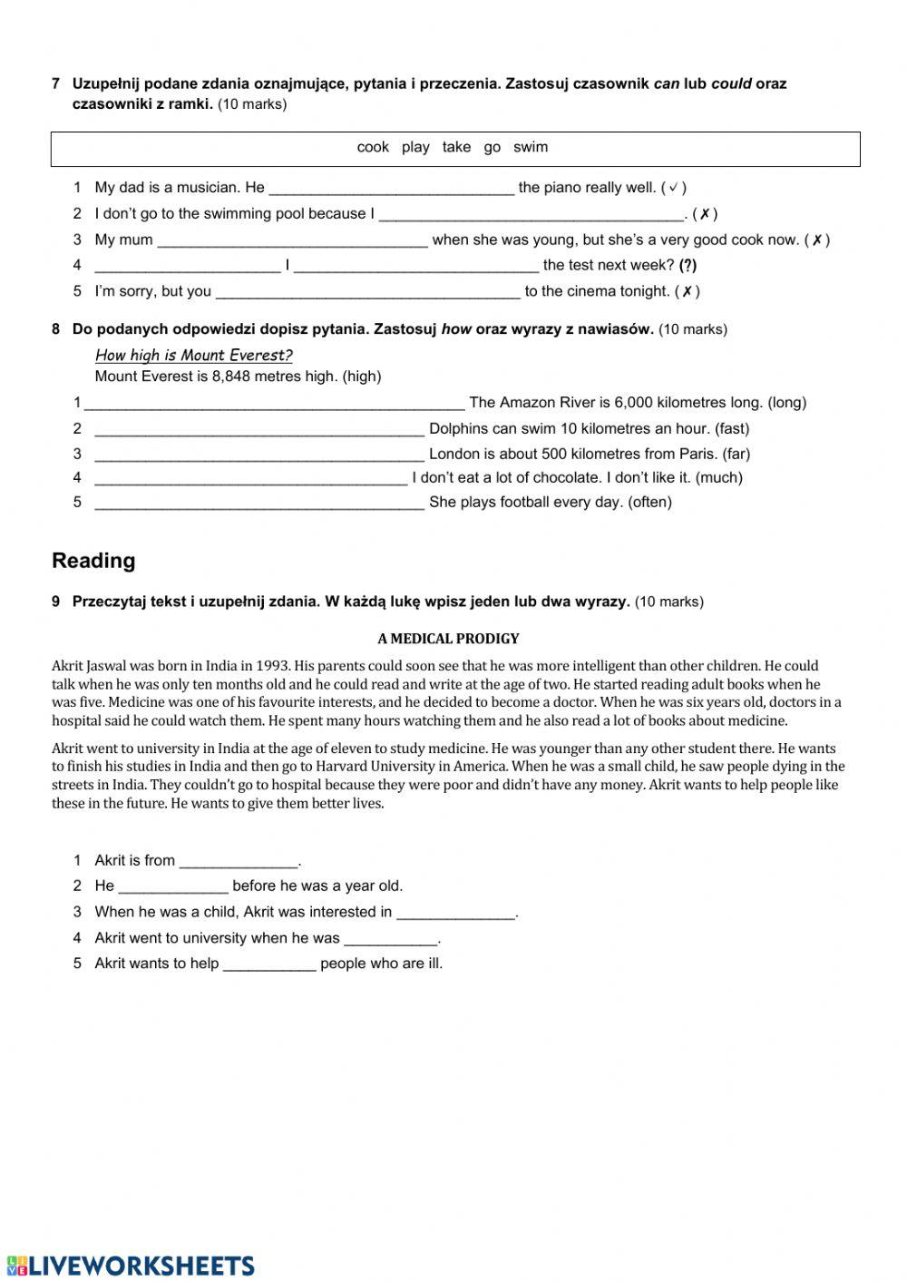 English Plus Options Unit 5 test