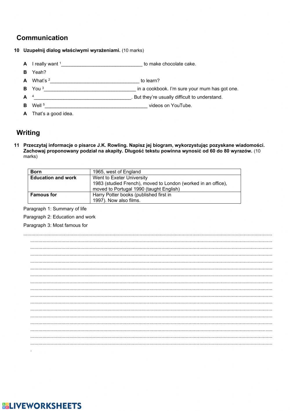 English Plus Options Unit 5 test