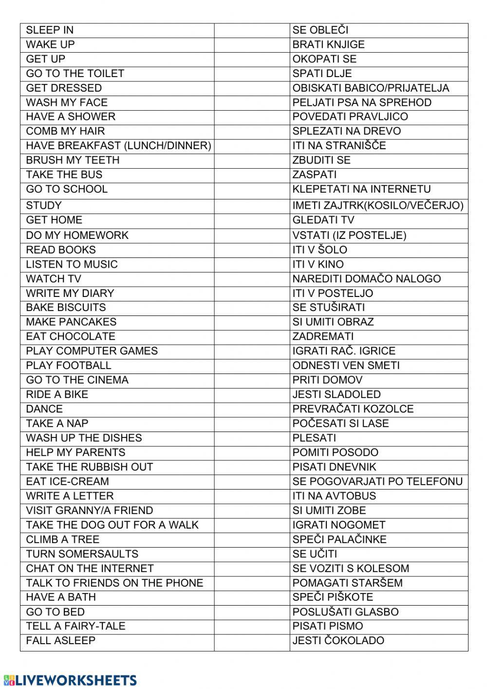 Daily Activities 61071 Amikla1 Live Worksheets daily-activities-61071-amikla1-live-worksheets