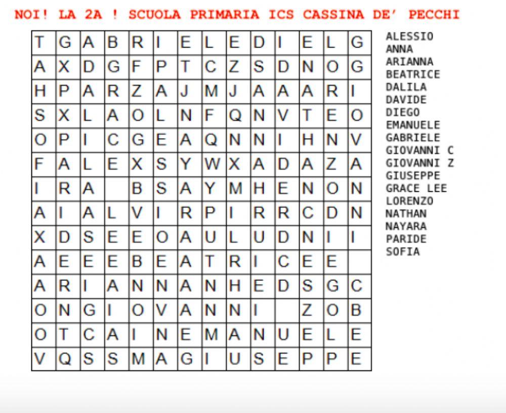 Noi ,la 2A ! Scuola primaria ics Cassina de' Pecchi
