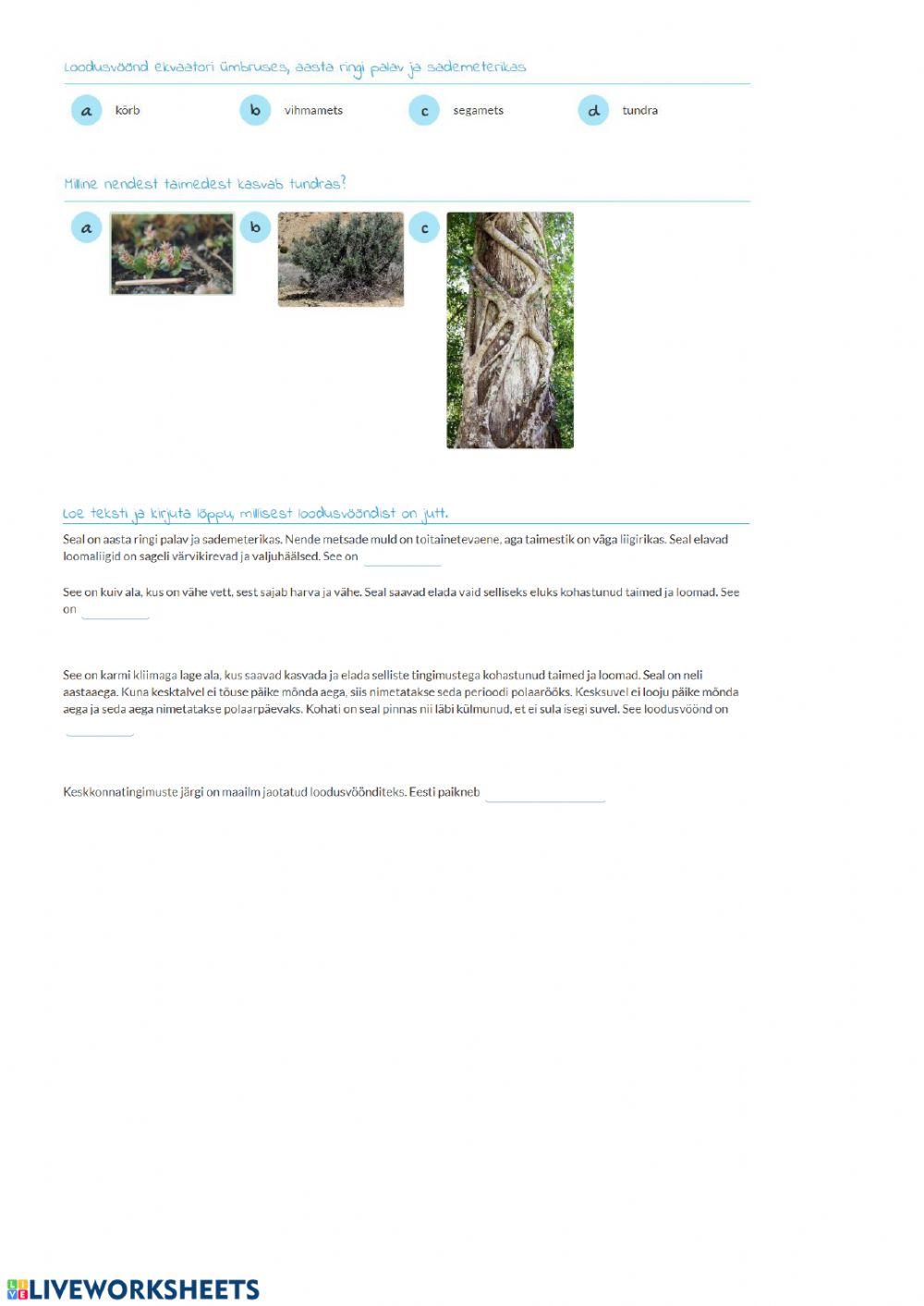 Elu erinevates keskkonnatingimustes