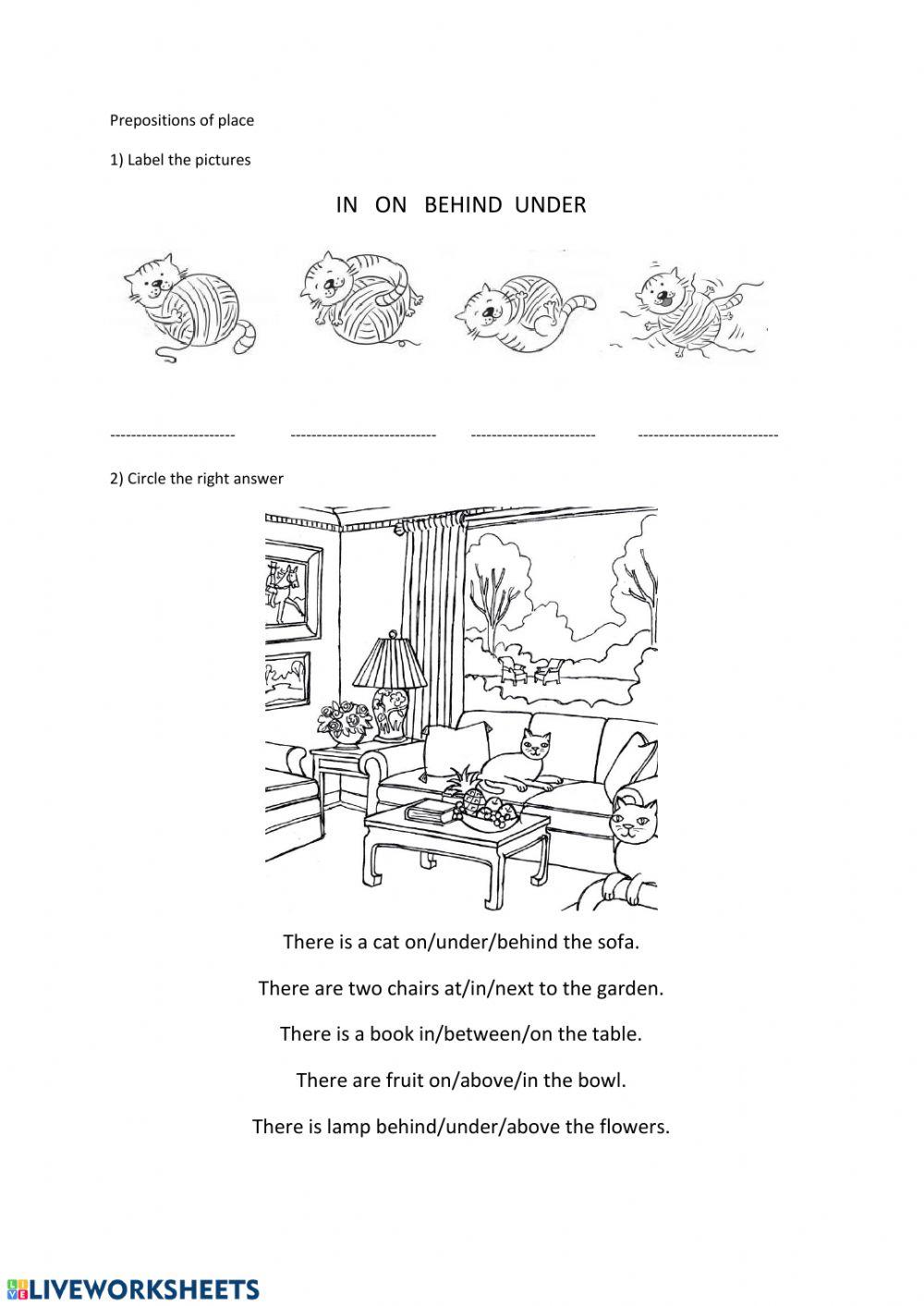 Prepositions of place