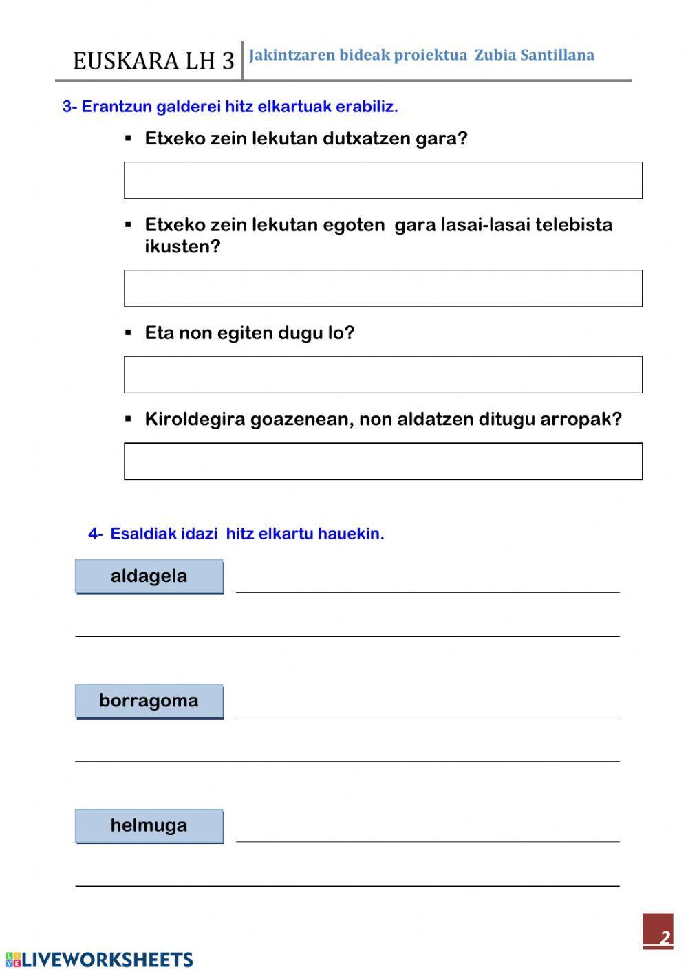 Hitz elkartuak Hitz elkartuak