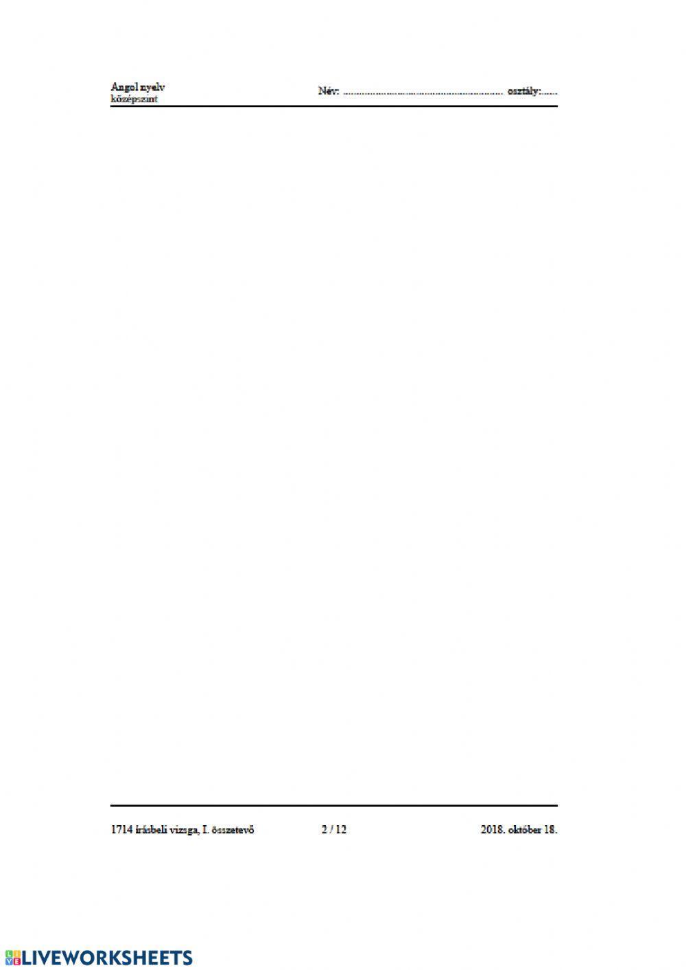 Érettségi 2018 október 1.