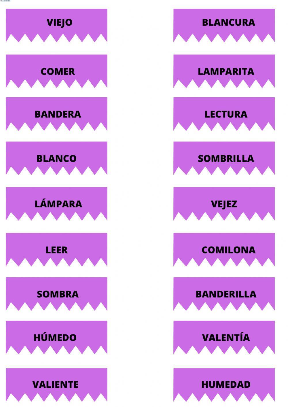 Nombres formados por sufijos